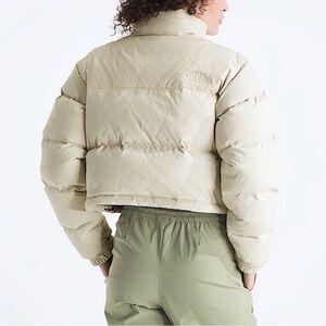 NWT The North Face Women’s Nuptse Short DTM Jacket Cream Puffer Jacket Large